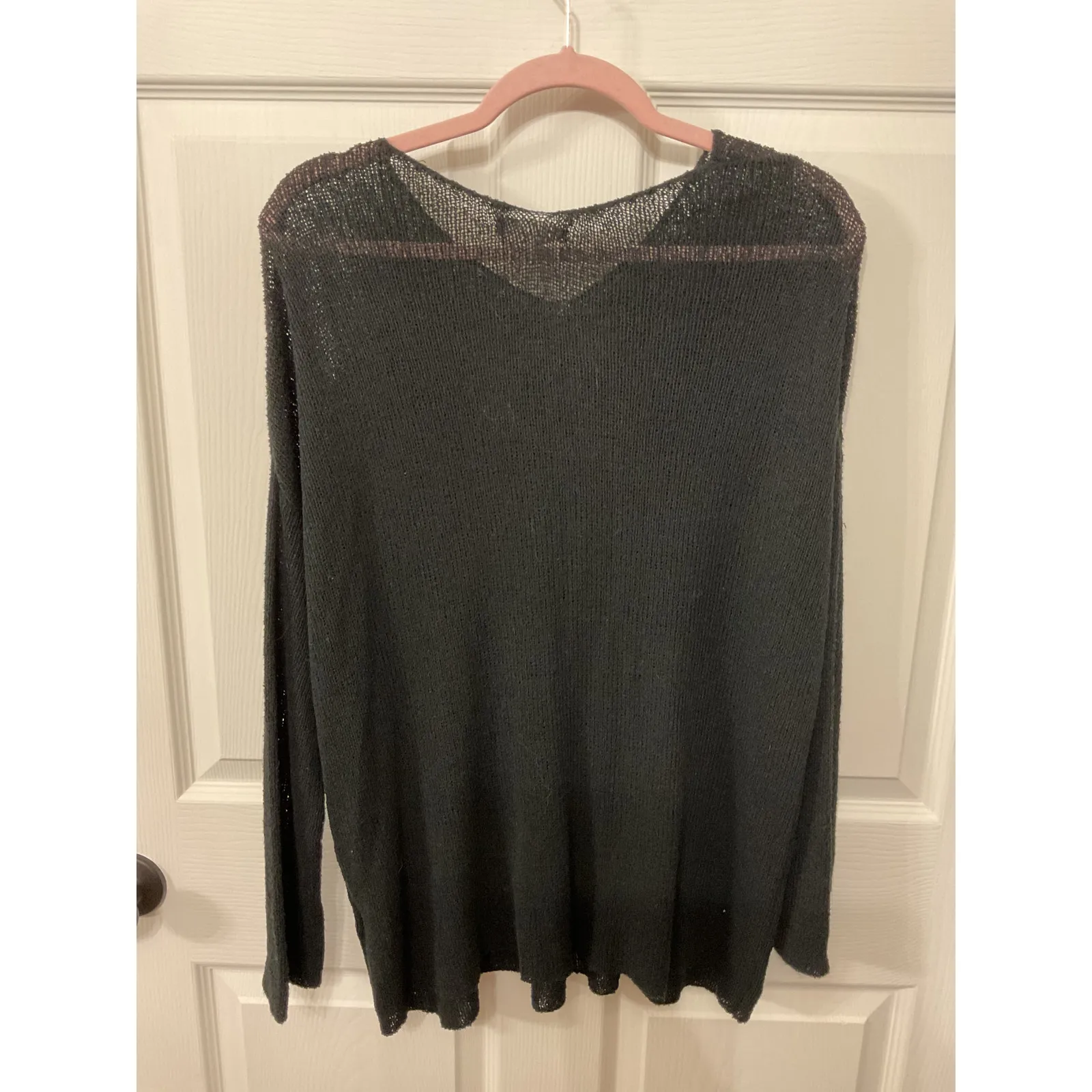 Molly Green Free As a Bird Lightweight Black Sweater, M - Image 6