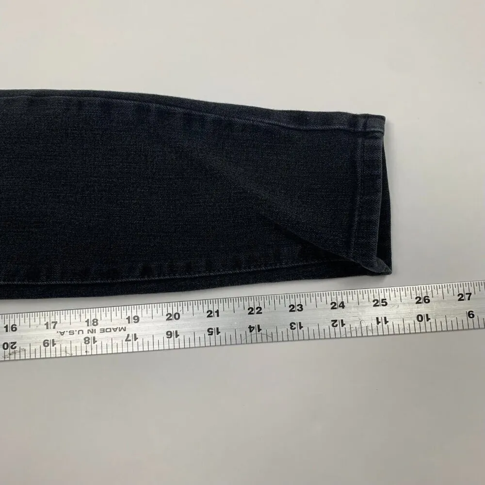 Guess Los Angeles Womens Jeans Black Size 25 1981 Skinny Dark Wash Button Zip - Image 11
