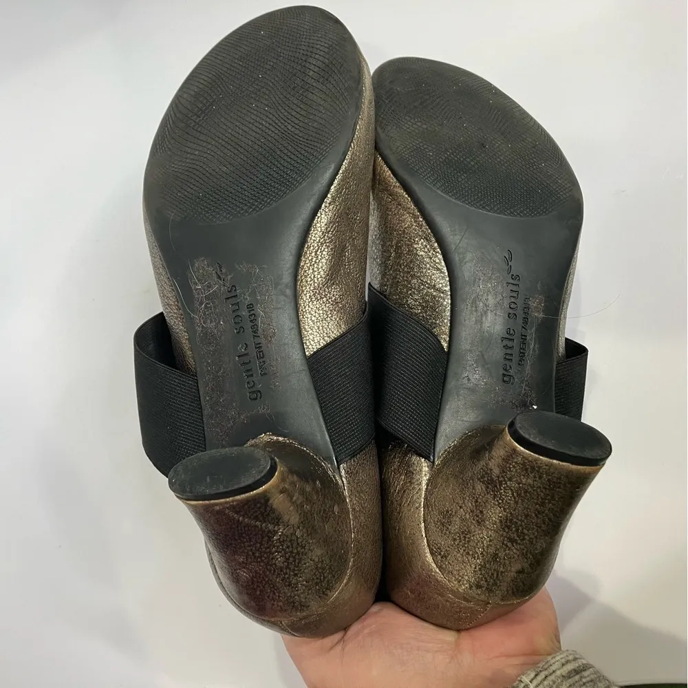 Gentle Souls Bom B•eye gold‎ leather mary Jane style pumps size 9 - Image 7