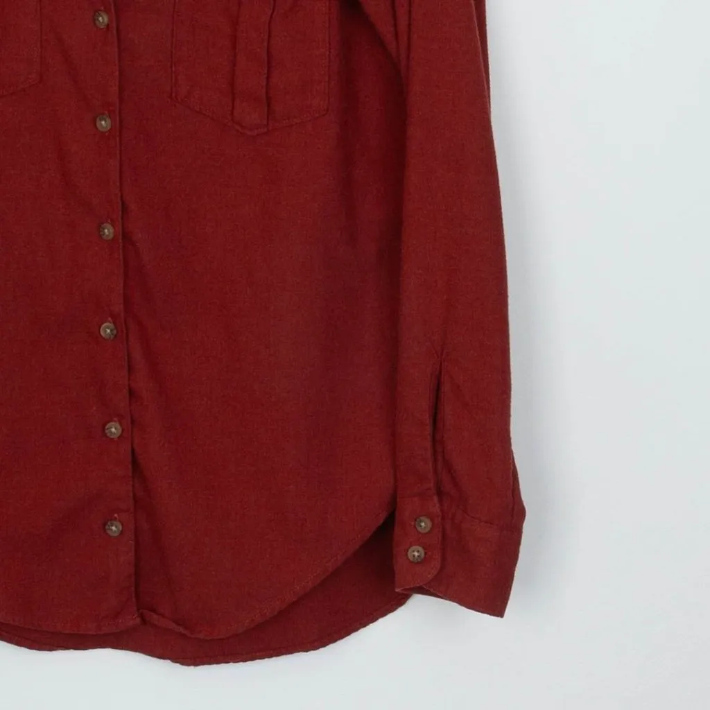 Abercrombie & Fitch Womens‎ Boyfriend Soft A&F Flannel Button Shirt Size S Chore - Image 3