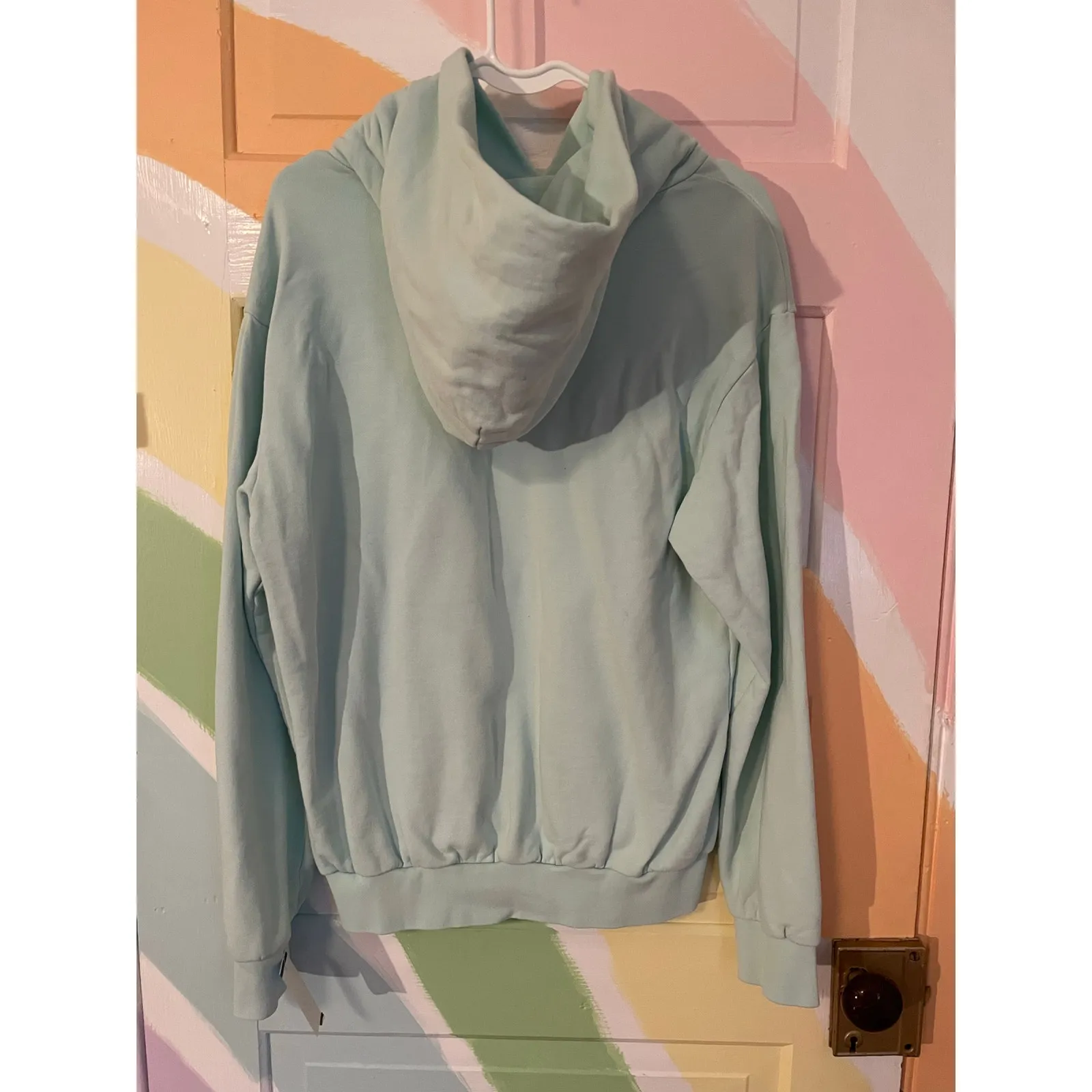 Talentless Mint Green Hoodie Small Unisex Pullover Minimalist Streetwear - Image 4