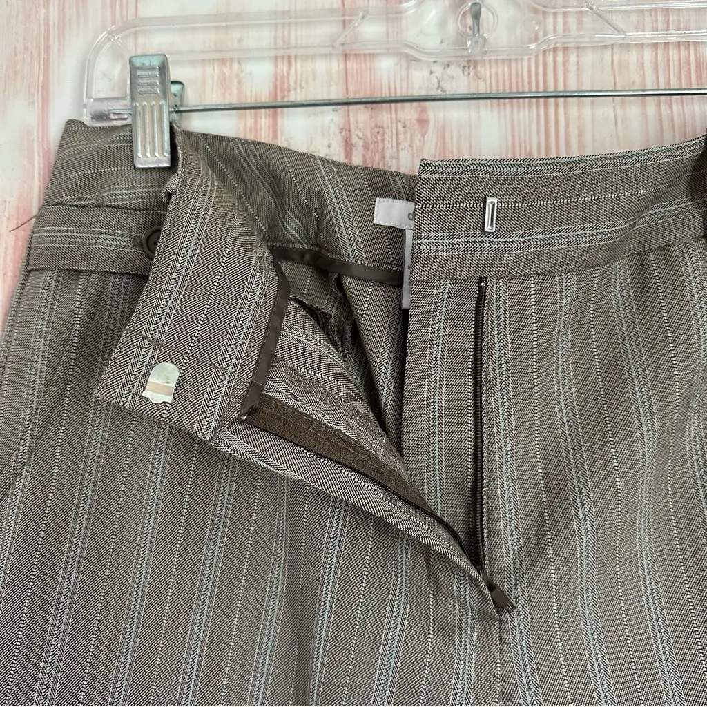 Dressbarn Mocha Brown Pinstripe Trouser Pants - Image 8