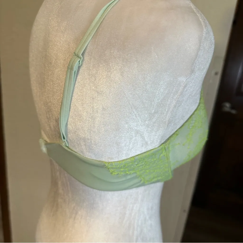Victorias Secret Very Sexy Push Up‎ Bra Seafoam Green Lace 36B - Image 8