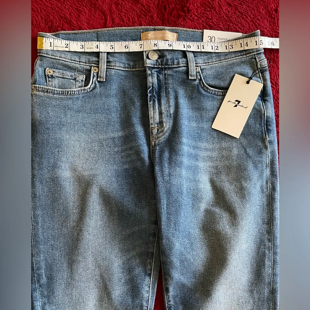NWT 7 For All Man Kind Luxe Vintage Roxanne Ankle Slim Cigarette Jeans Size 30 - Image 12