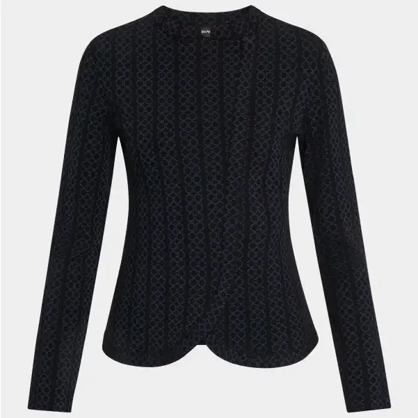 Emporio‎ Armani Asymmetric Knit Jersey Zip-Front Jacket Size 44 - Image 16