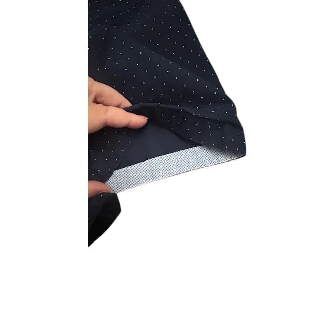 Denim &‎ Flower XL Blue Polka Dot Short Sleeve Button Up Shirt Classic Preppy - Image 12