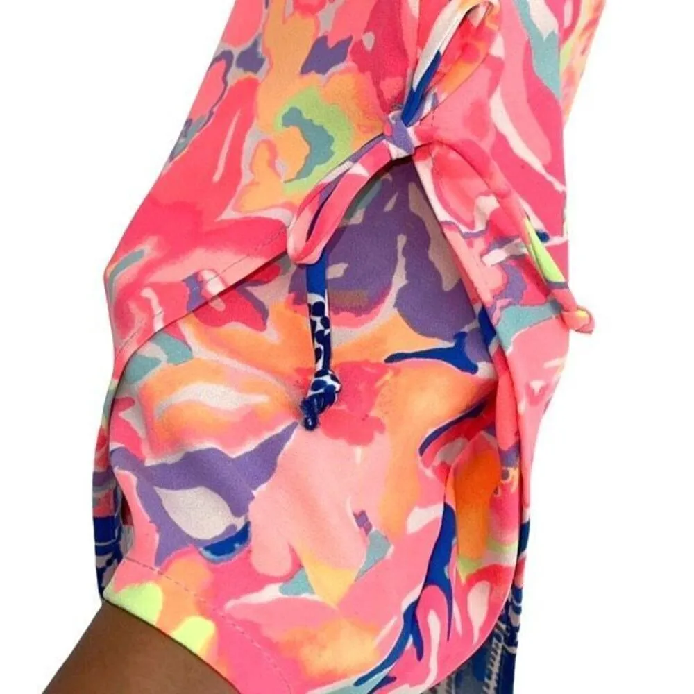 Lilly Pulitzer Womens Floral Donna Shift Romper Skort Dress‎ Multi-Color Size 00 - Image 8