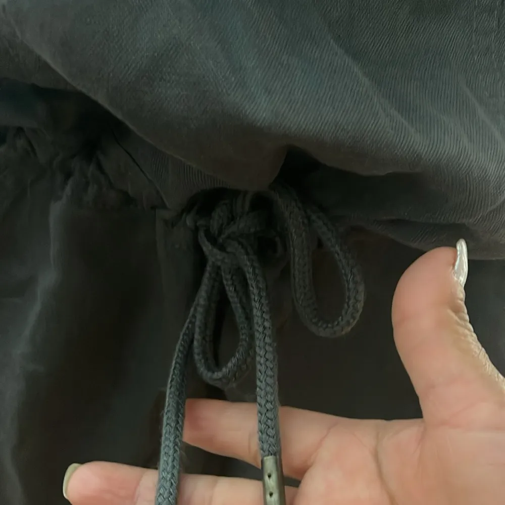 T by Alexander Wang Linen Tencel Romper Shorts Smoke Gray Feliz Size M - Image 8