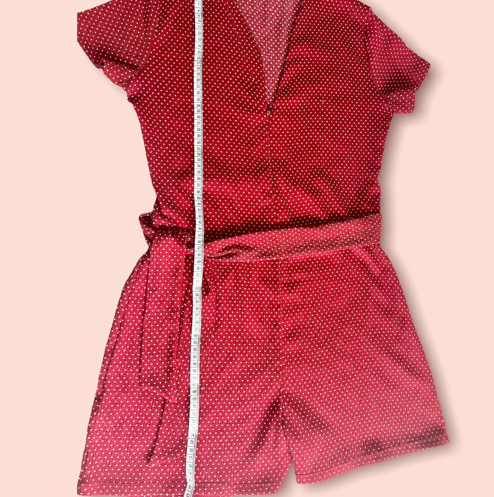 Mango Red Polka Dot Romper - Image 4