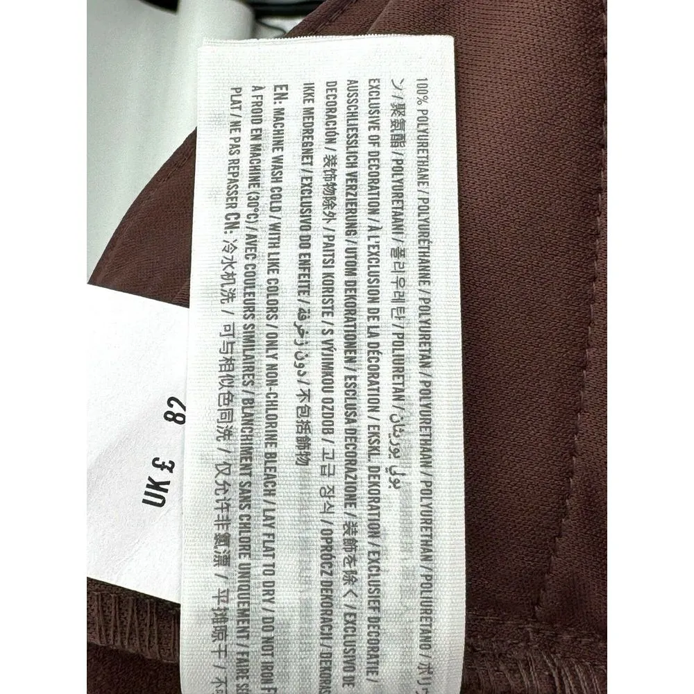 ABERCROMBIE & FITCH Criss-Cross Waist Vegan Leather‎ 90s Straight Pant Size 30 L - Image 7