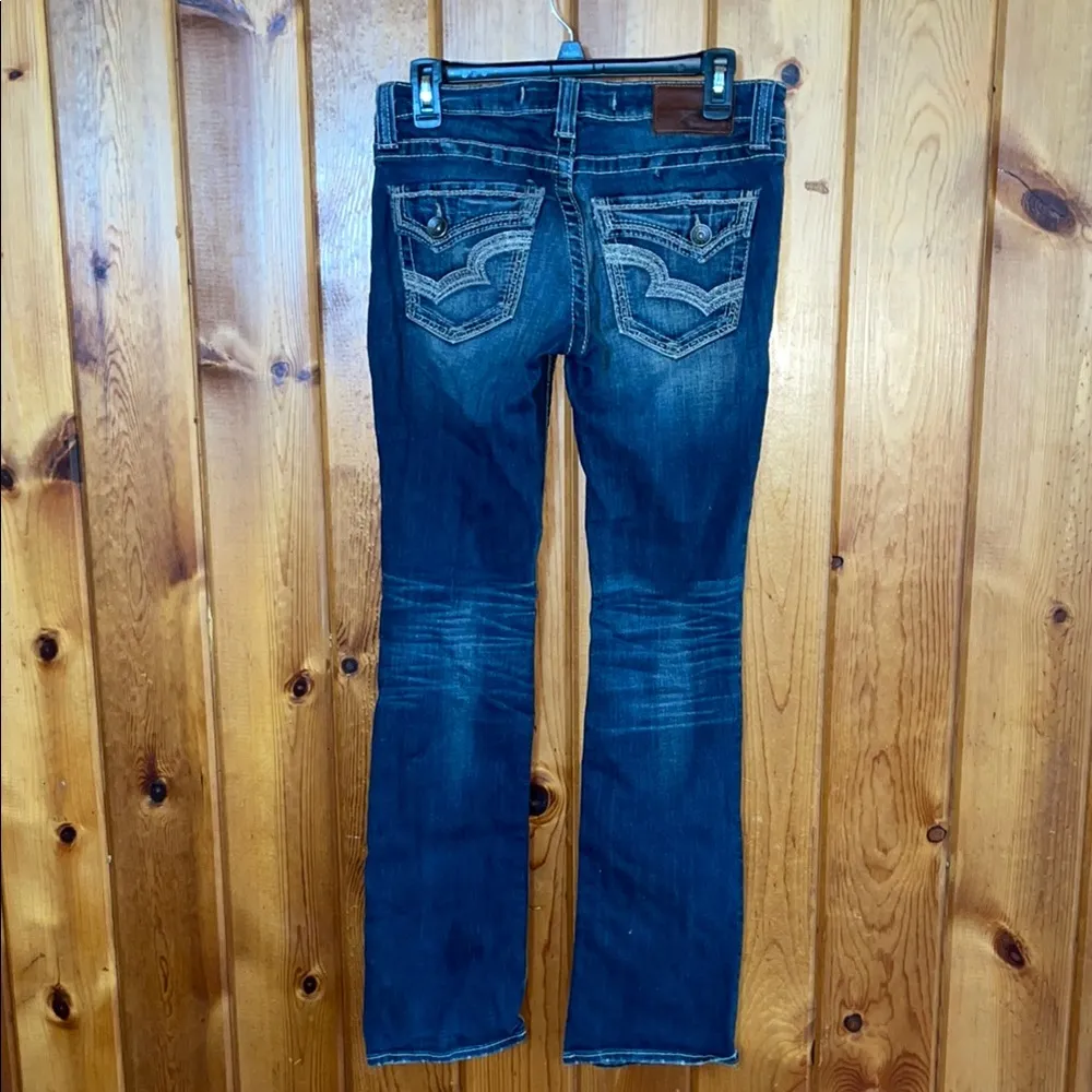 Classic Blue Straight Leg Jeans Casey k slim boot low rise jeans size 27 - Image 6