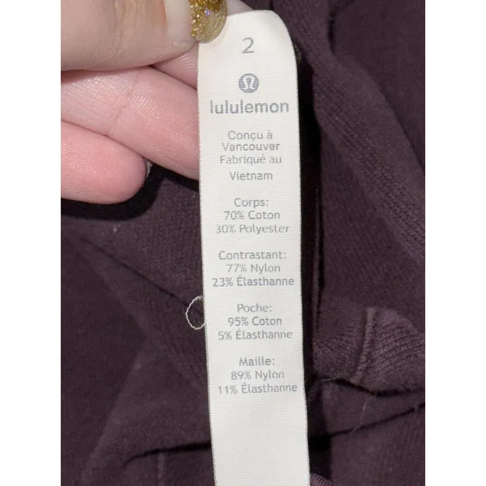 Lululemon Scuba Joggers Purple Drawstring Waist Joggers Pants Womens Size 2 - Image 7