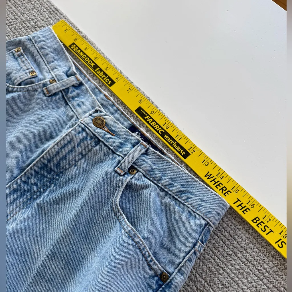 Vintage 90’s Eddie Bauer Light Wash Denim Tapered Jeans Size 14 Petite - Image 9