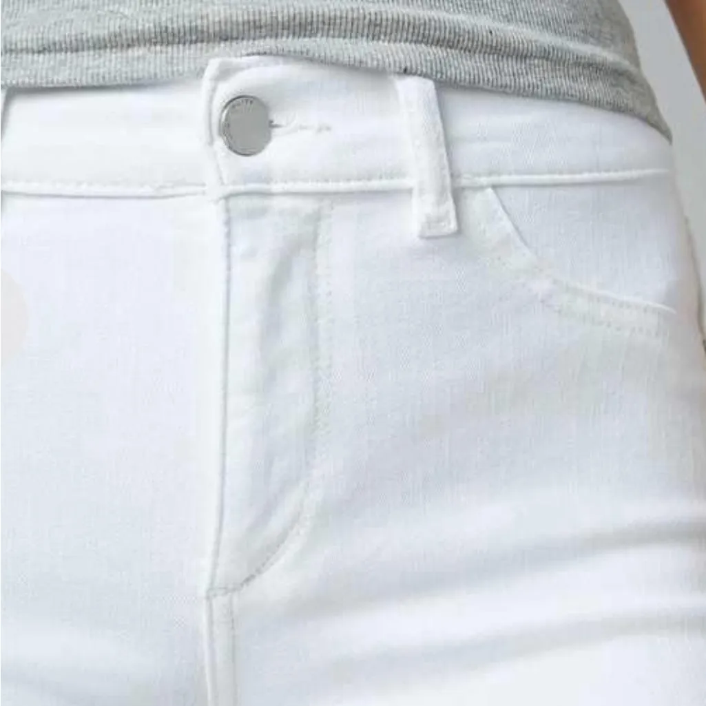 DL1961 Mara‎ Straight Mid Rise Instasculpt Ankle Jeans Milk White Plus Size 18W - Image 5