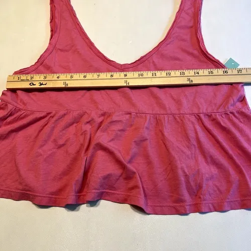Abound Women's Peplum Tank Top‎ V-Neck Sleeveless Casual Pink Size Small - Image 7