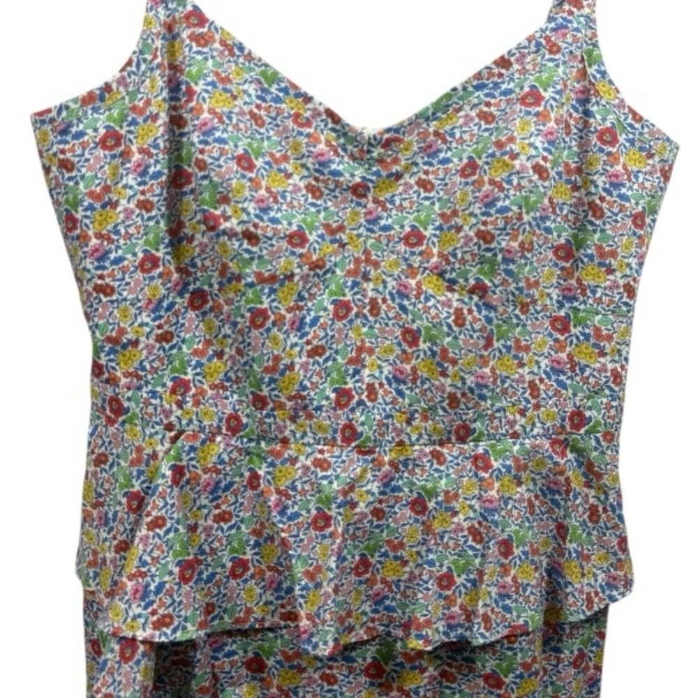 NWT J. Crew Liberty of London Ditsy Floral Ruffle Hem Sleeveless Dress Size 10‎ - Image 7