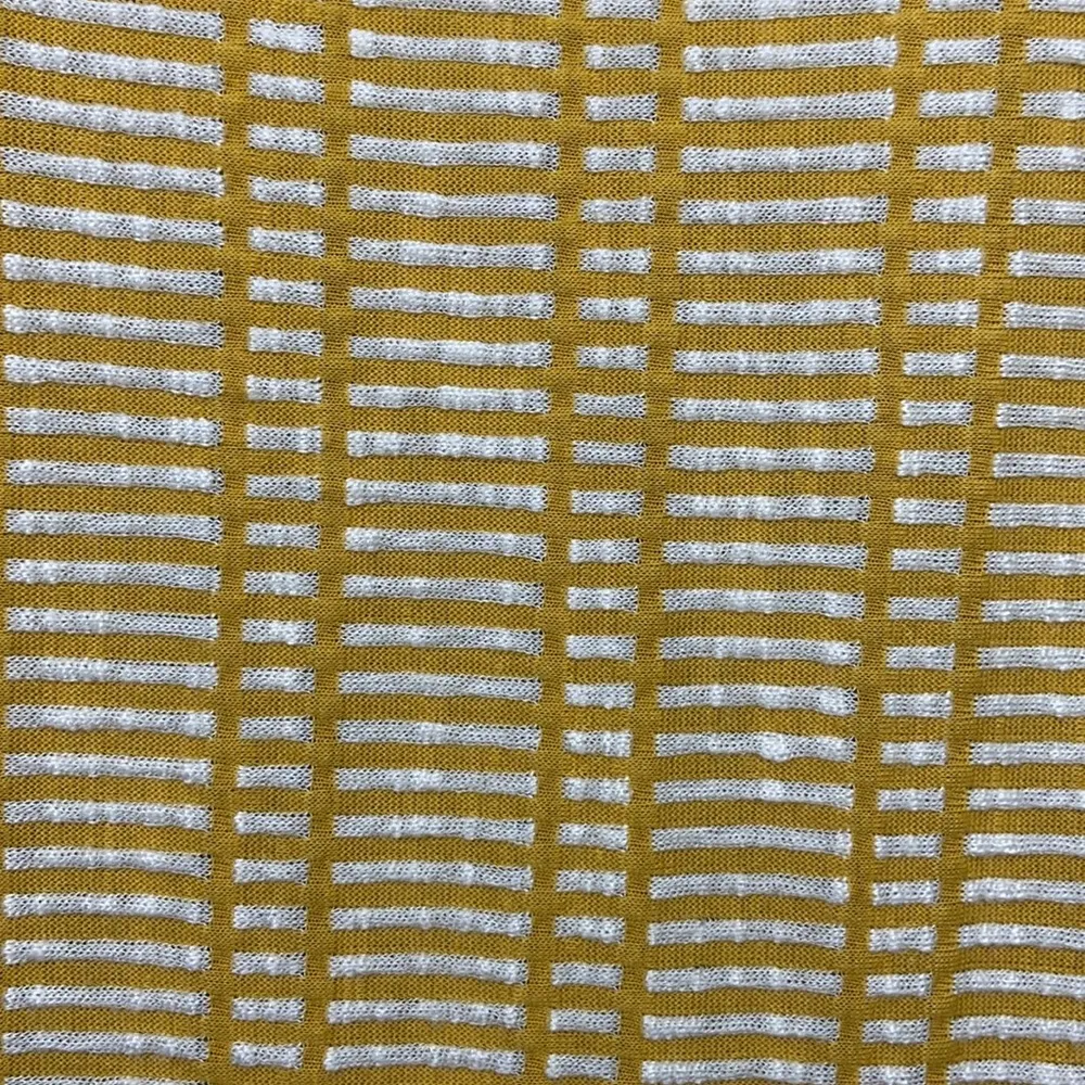 W5 Women Yellow and White Bohemian Style Tank Top Size Large - Image 5