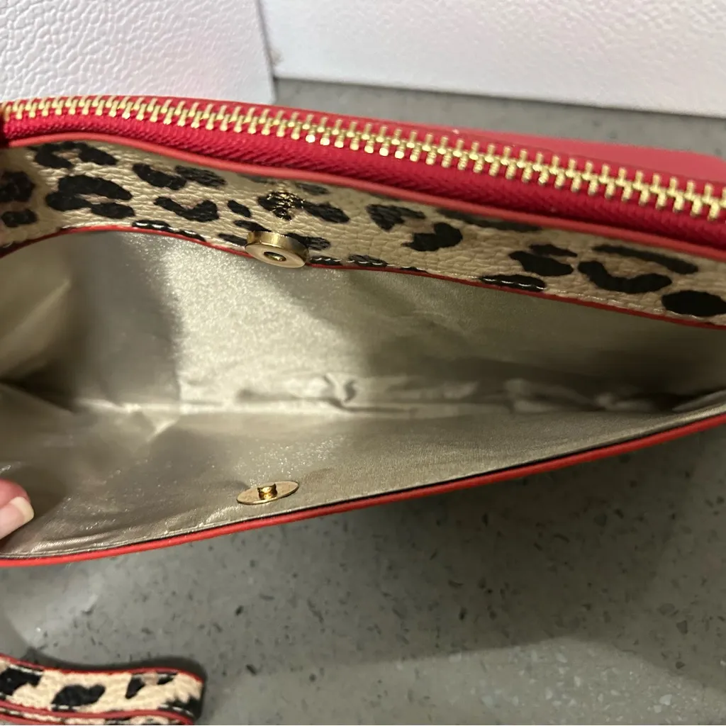 Chico's Animal Print Wristlet with Red Insert - Image 10