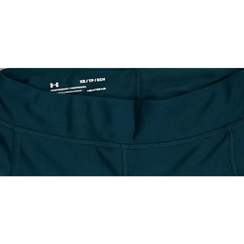 Under Armour Heatgear Leggings Teal Green Crop Athletic Pants Size Women's XS - Image 3