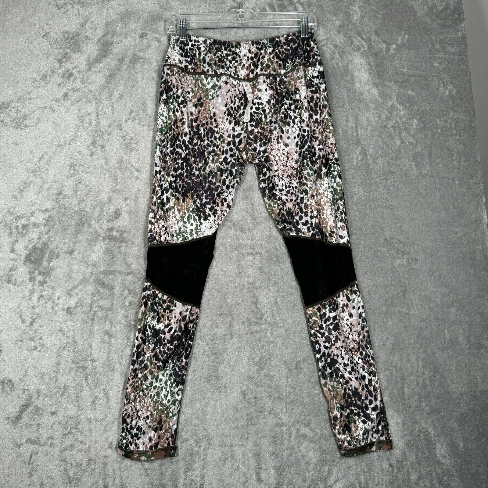 MP Pants Womens Large Brown Green‎ Reversible Leggings Cheetah Camo Casual Gym - Image 7