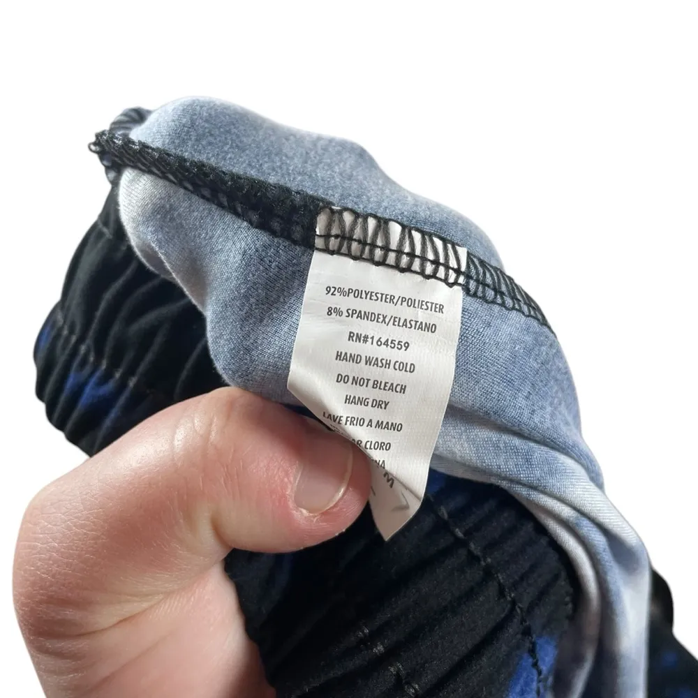 NWT Leggings Depot Tie Dye Buttery Soft Joggers in Blue/Black Size M - Image 12