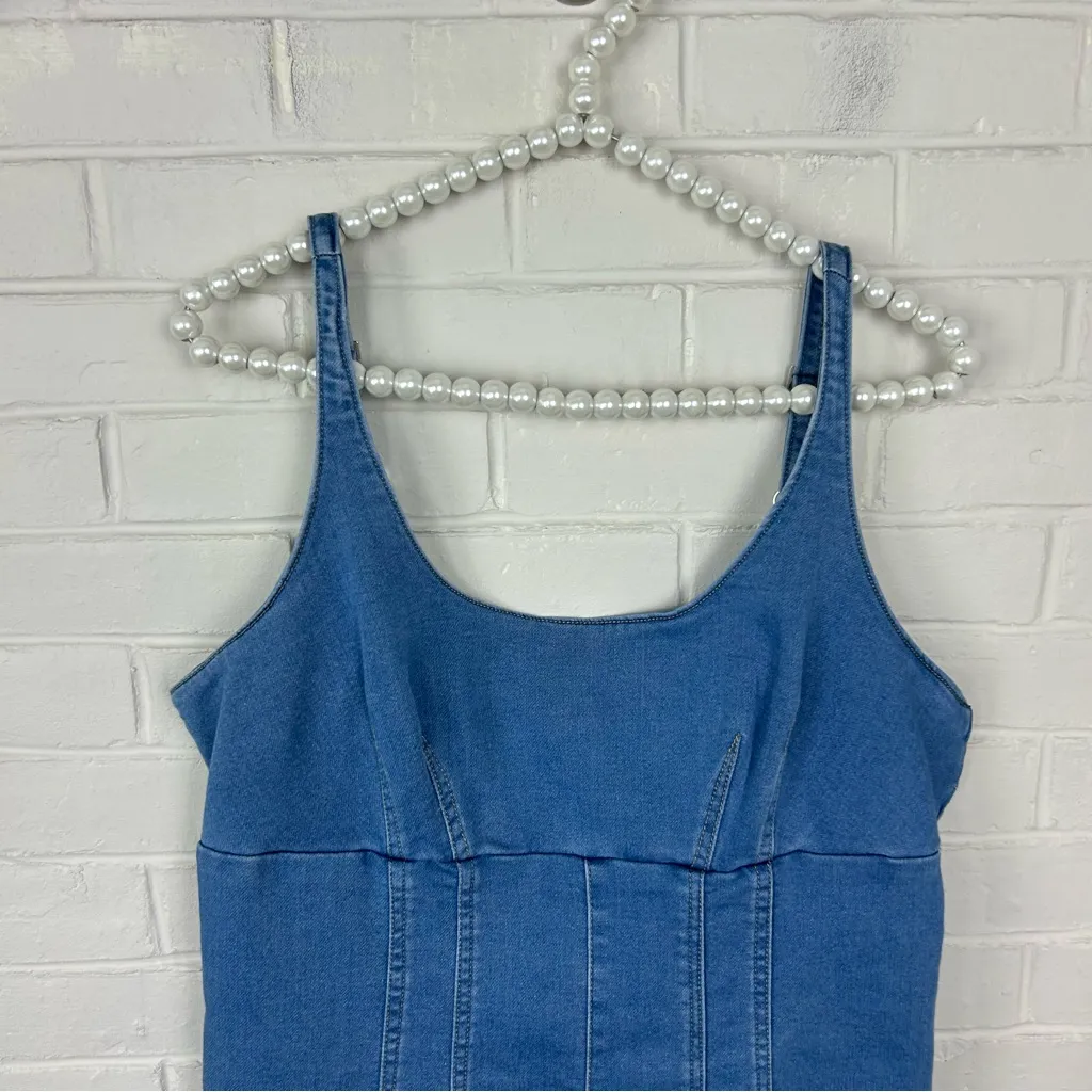 No Boundaries Stretchy Denim Dress Size L - Image 3