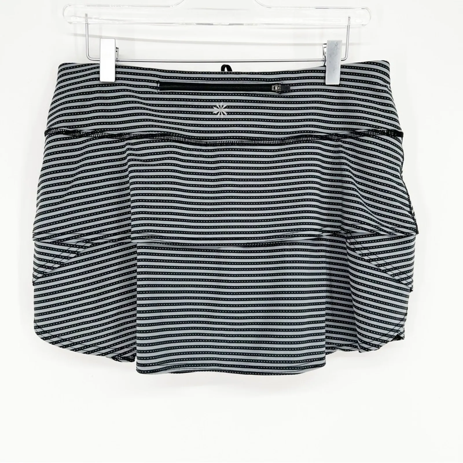 Athleta Track‎ Stripe Swagger Skort M Grey - Image 3