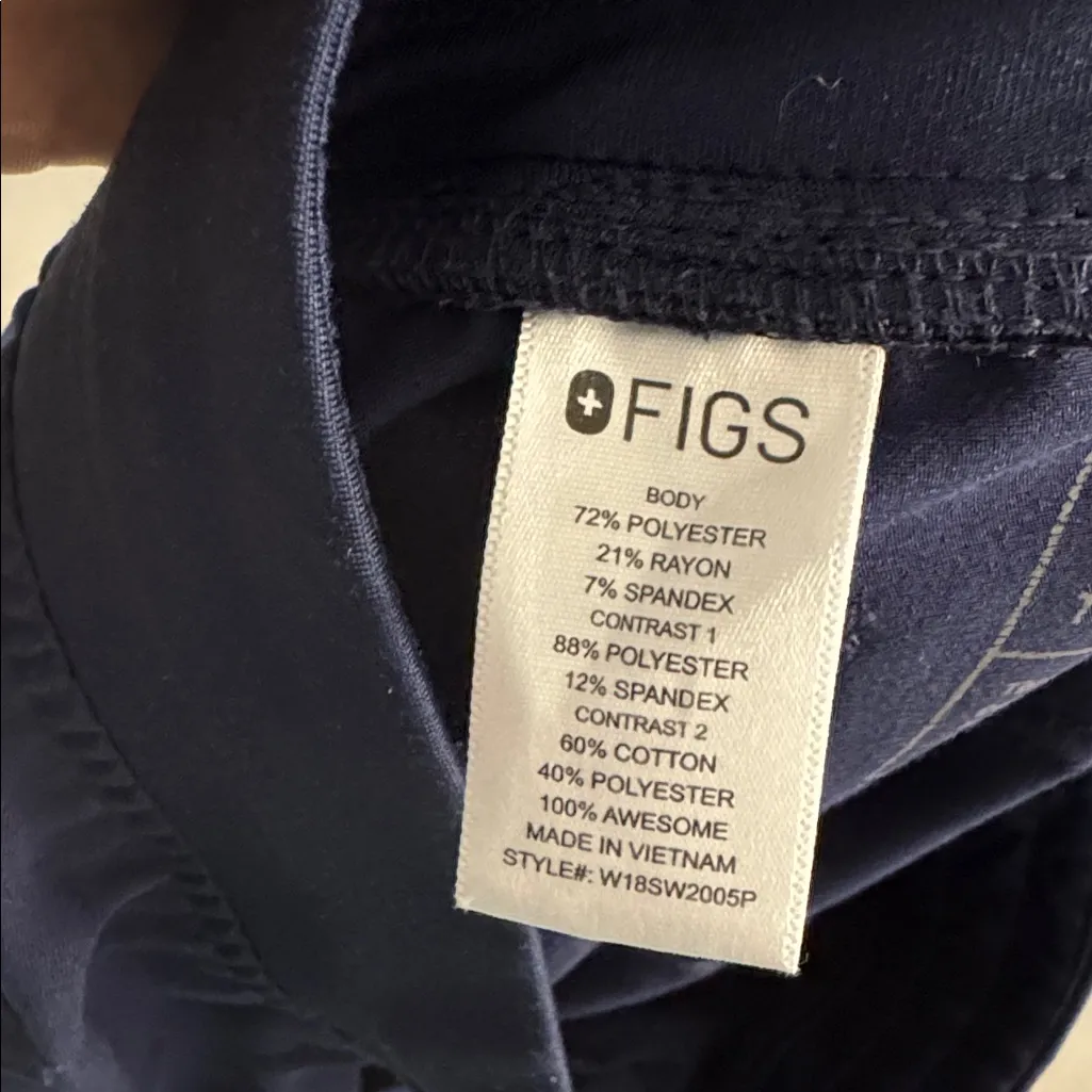 Figs Navy Blue Petite Figs Jogger Scrub Bottom Pants XXS - Image 6