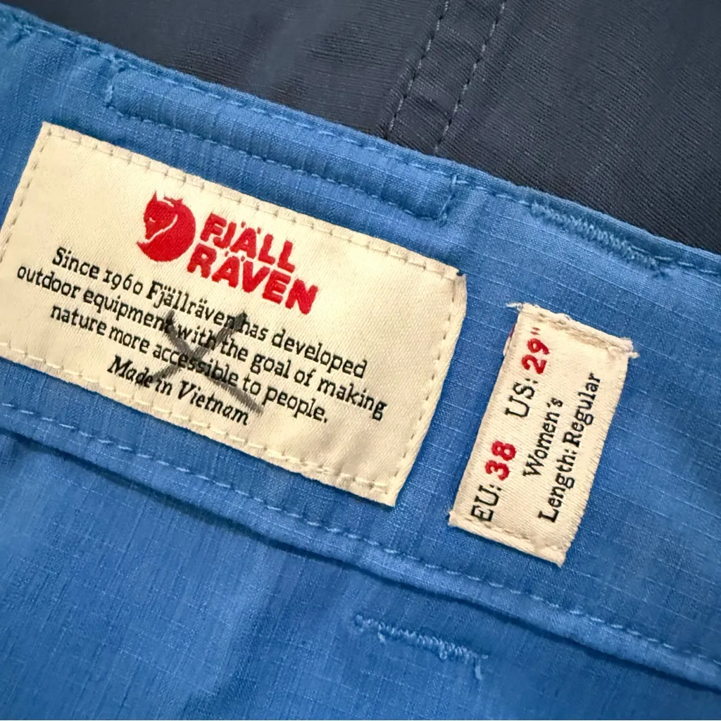 Fjallraven Keb Trousers Trekking Pants Hiking Womens SZ 29 Blue - Image 5