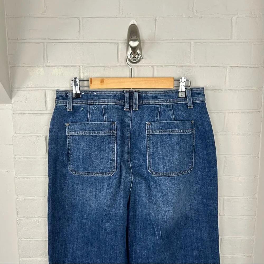 Talbots Wide Leg Crop Jeans Size 10 - Image 8