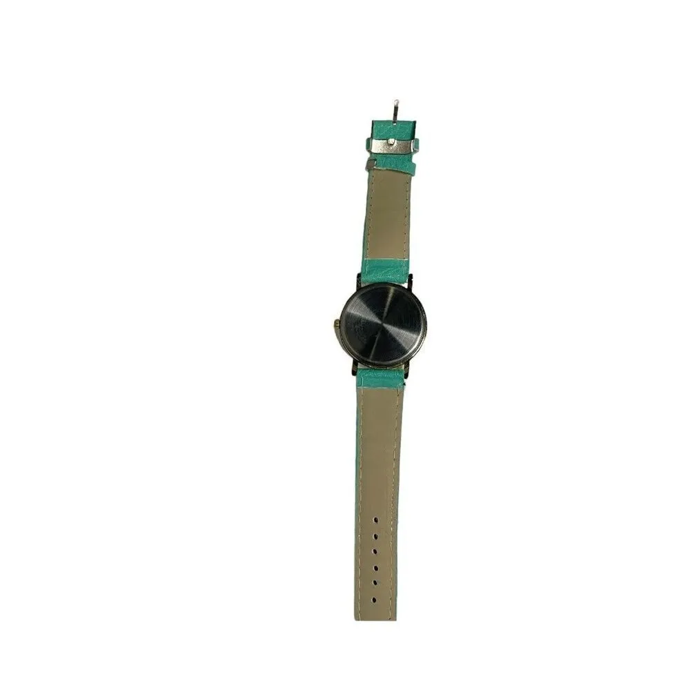 Teal Green Boho Faux Leather Elephant Watch Womens Casual Blue - Image 5