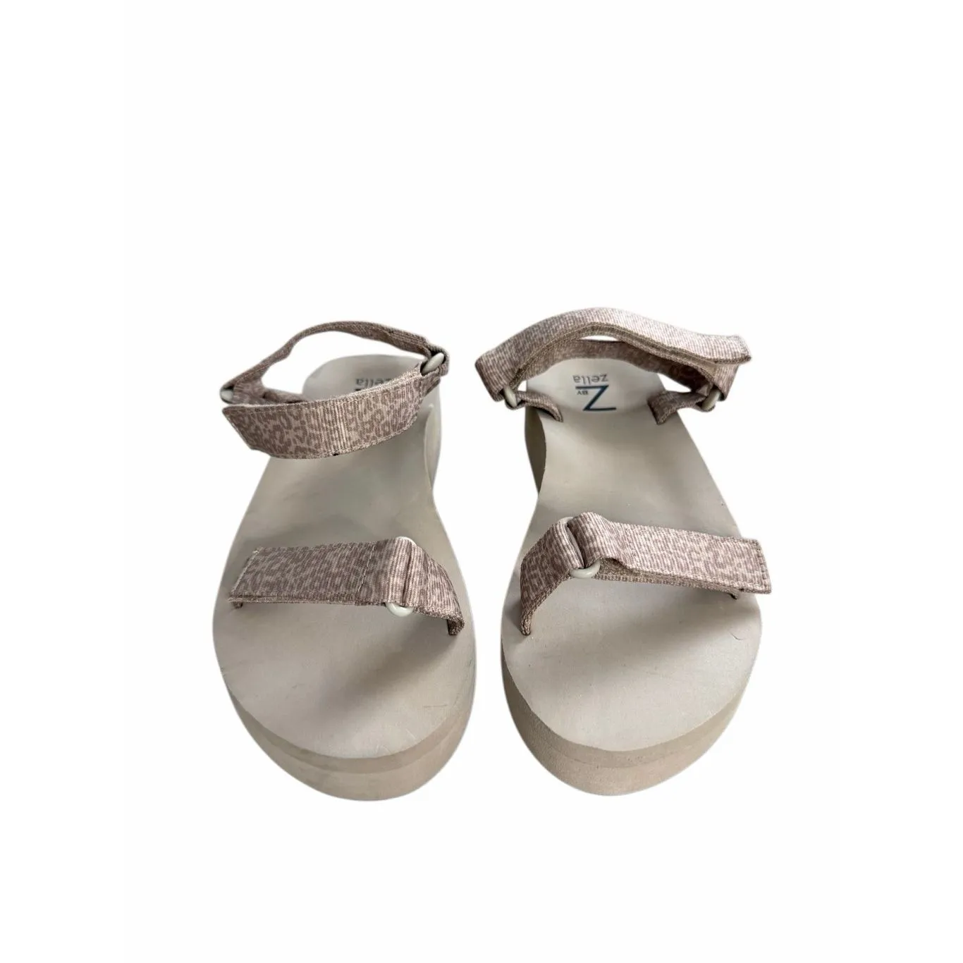 Zella Sandals Womens Size 6 Tan Leopard Print Lightweight Platform - Image 4