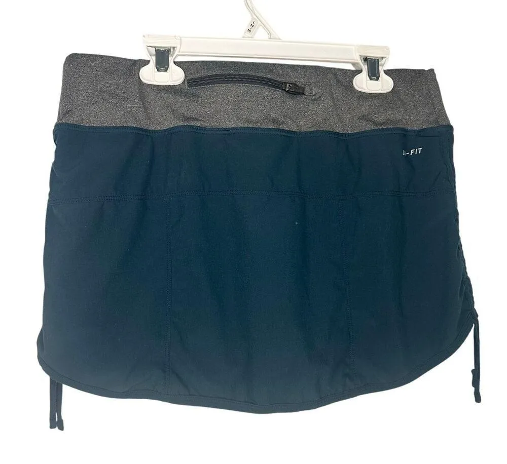 Nike Dri-Fit Athletic Skort Women's Size Medium Tennis Leopard Active Blue Skirt - Image 2