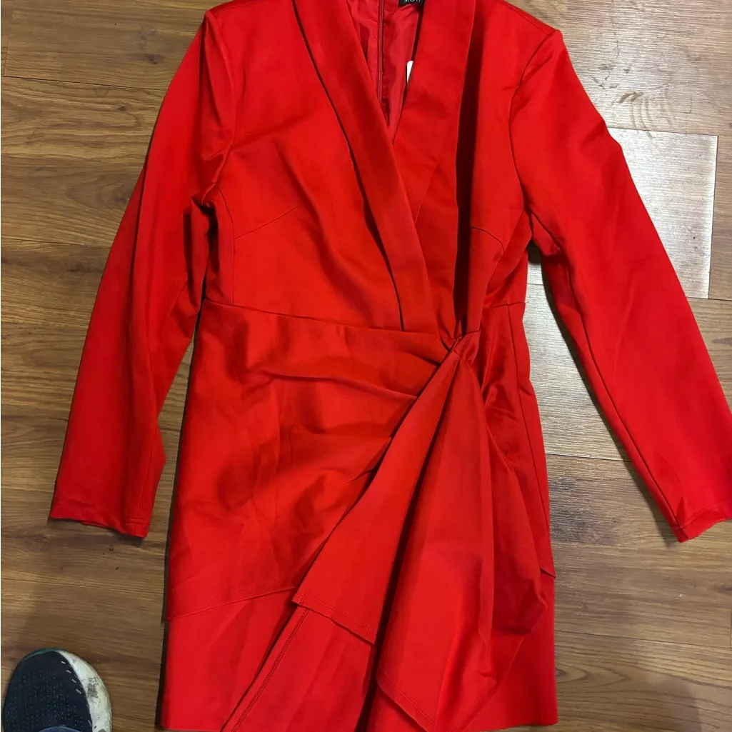 MOTF PREMIUM CHRISTMAS RED RUCHED METAL DECOR PARTY DRESS size L Size L - Image 6