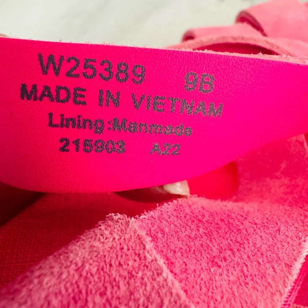 Cole Haan Crystal Wedge Leather Espadrille Strap‎ Sandal, Pink, Size 9, NWOB - Image 14