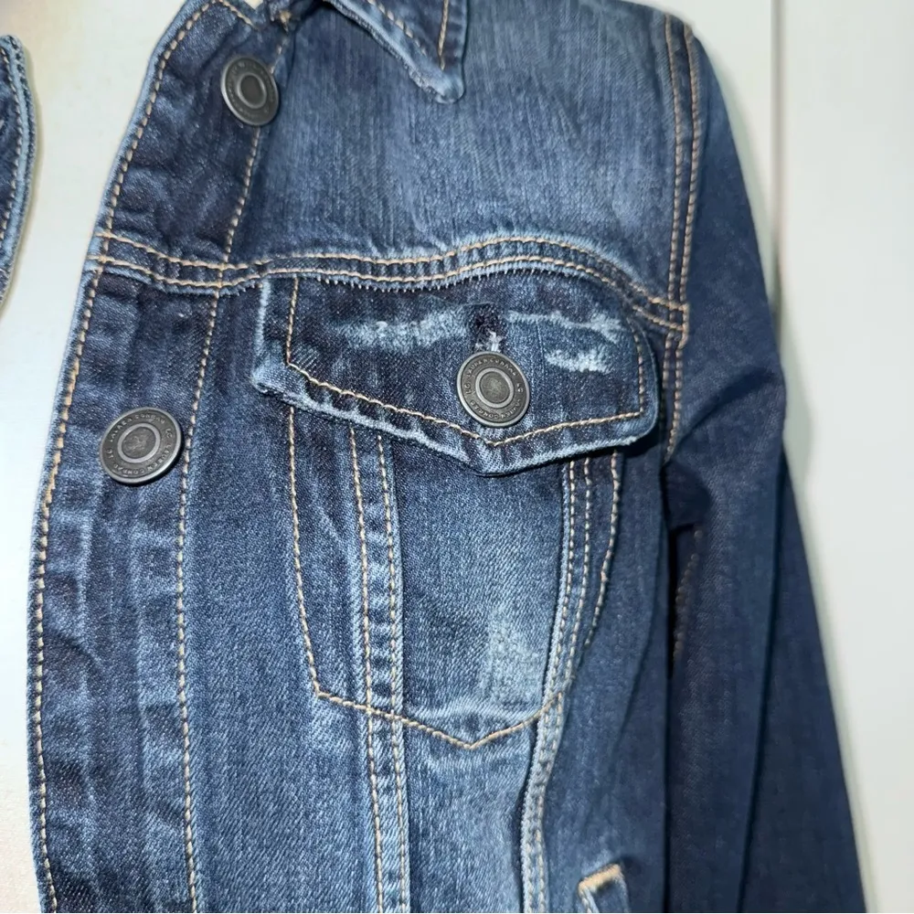 LC Lauren Conrad Dark‎ Blue Denim Jean Jacket size small Like New Spring Fall - Image 3