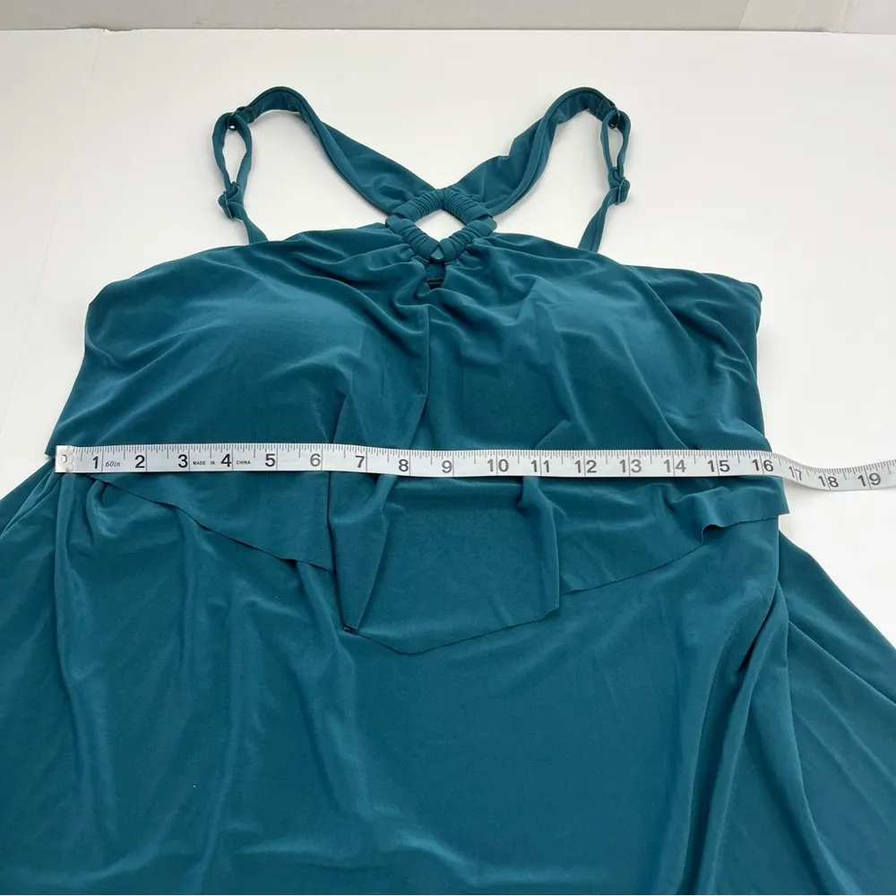 Magicsuit Carolina Tankini Swim Top Palm Teal Green Womens SZ 16 Summer Vacation - Image 7