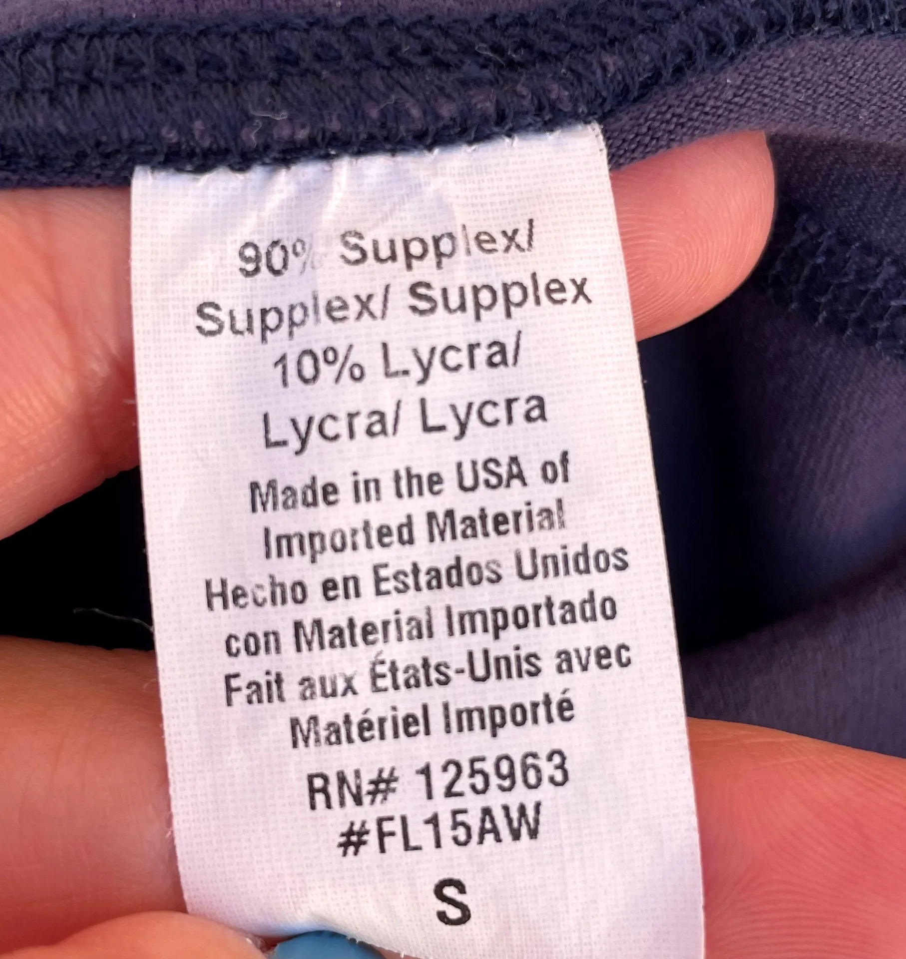 Elevate front seam long leggings in navy and lilac size S small - Image 11