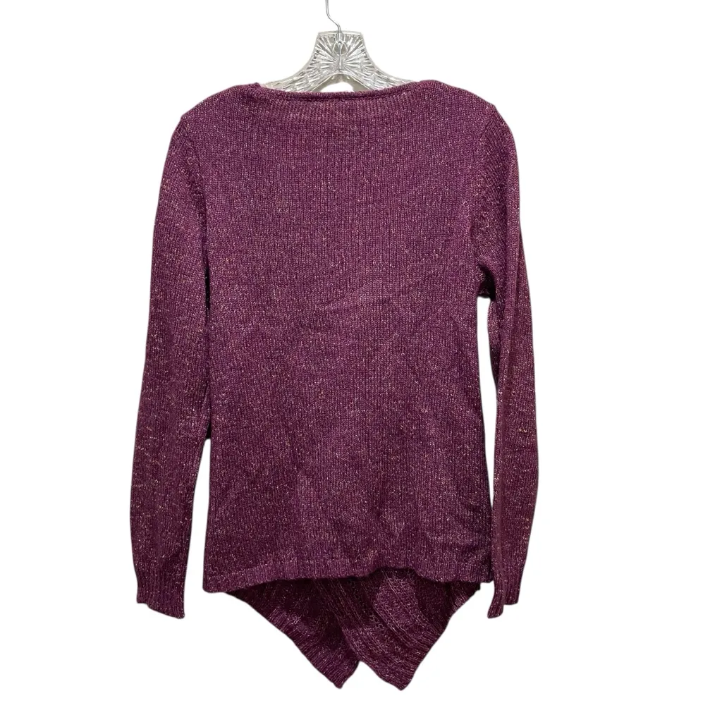 NY Collection Purple Cable Knit Asymmetrical Hem Sweater Women’s Size Large NWT - Image 6