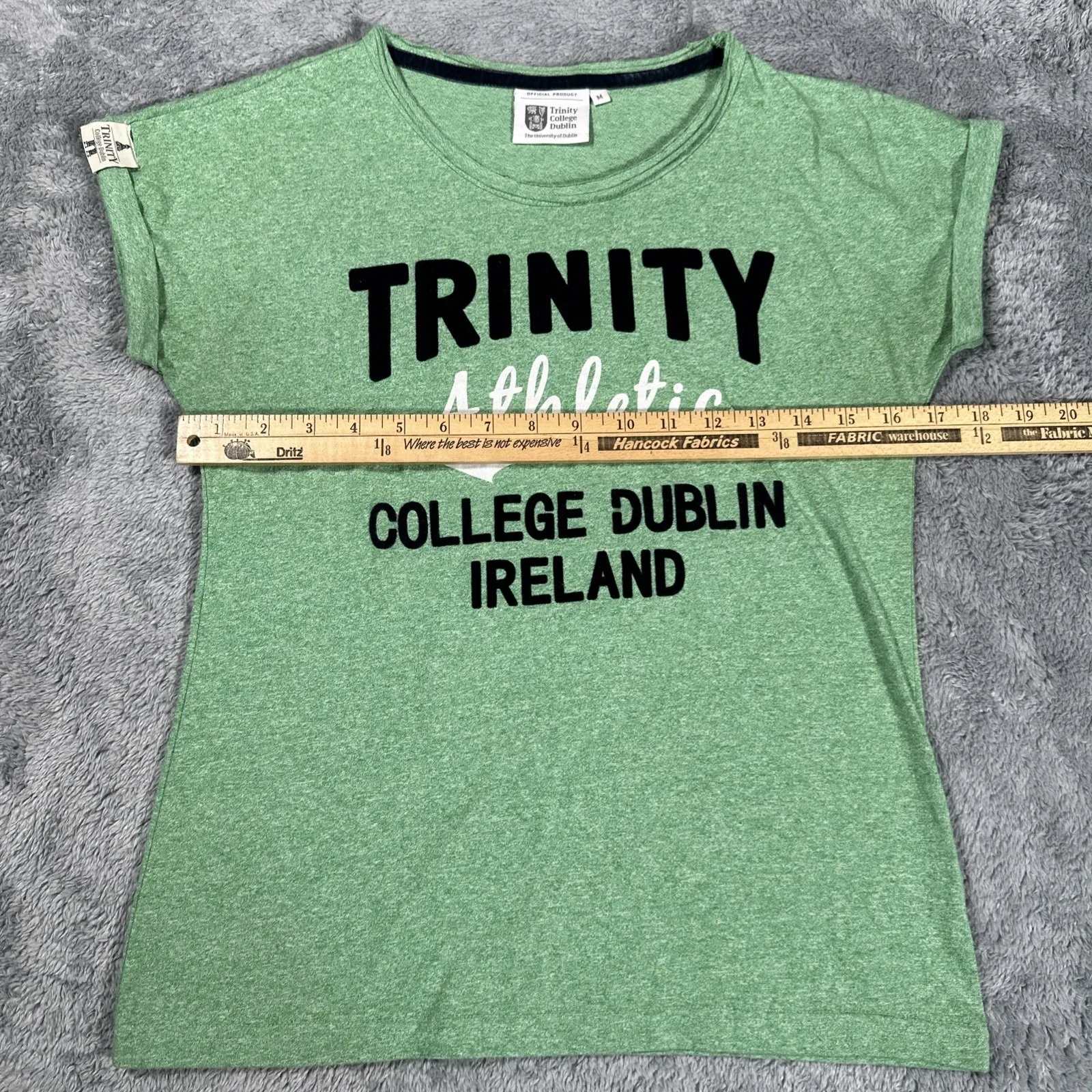 Women's Trinity College Dublin 1592 T Shirt Official Product SZ M Green Felt - Image 6