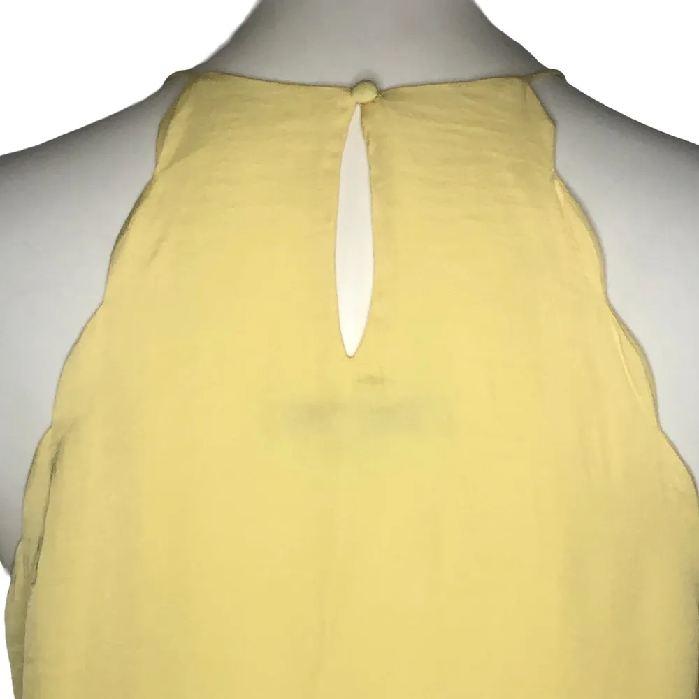 Pale Yellow Scallop Tank - Size Small - Image 5
