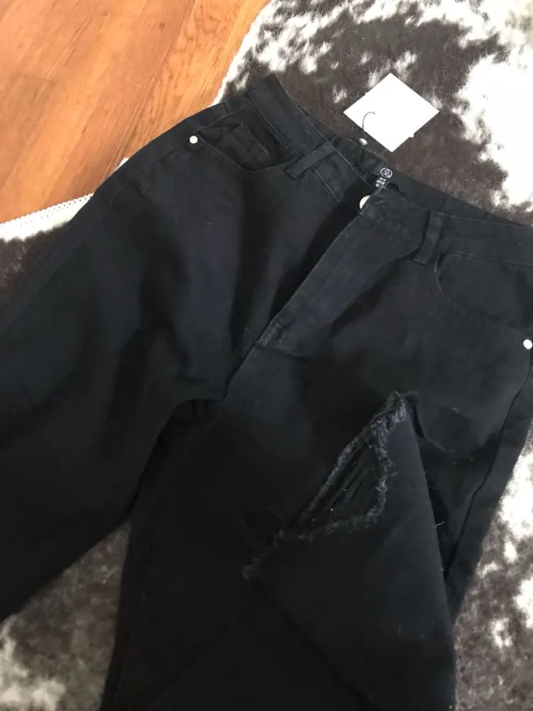 Missguided Black High Waisted Jeans  - Image 2