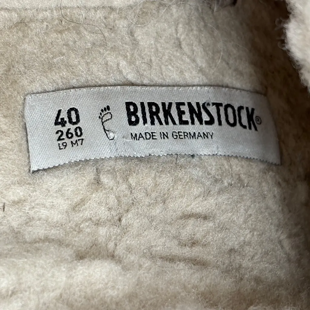 Birkenstock Boston Shearling Suede Leather‎ - Taupe - Size 40. - Image 7