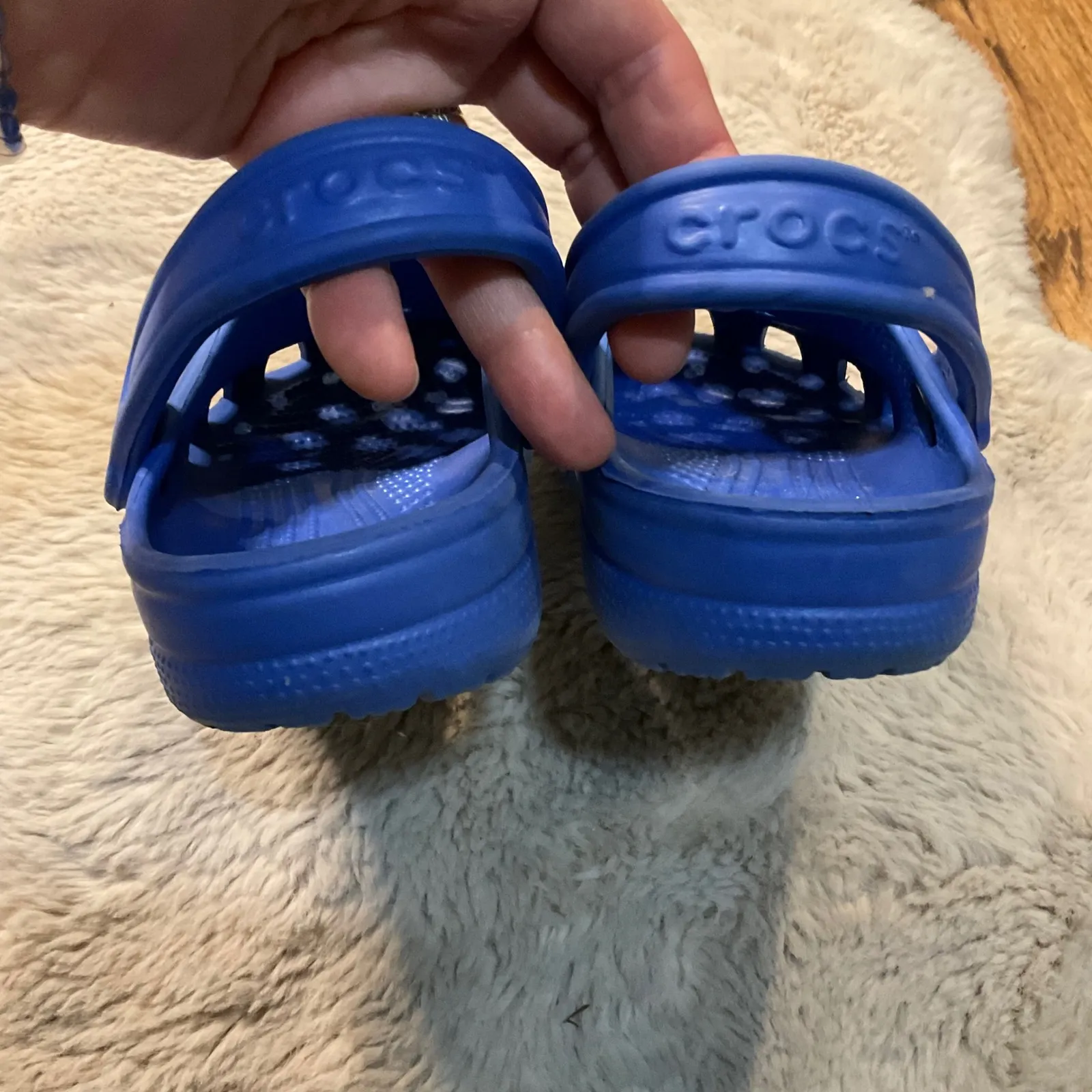 Crocs Classic Clog Unisex Royal Blue M 4 Womens 6 Slip On Rubber Comfort Lightwt - Image 4