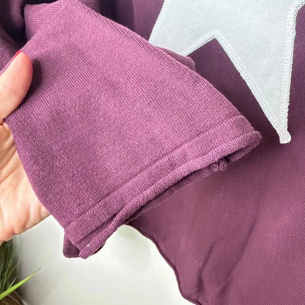 Ellos Women's Plus Size Star Applique Sweater in Boysenberry Size 3X Lightweight Purple - Image 5