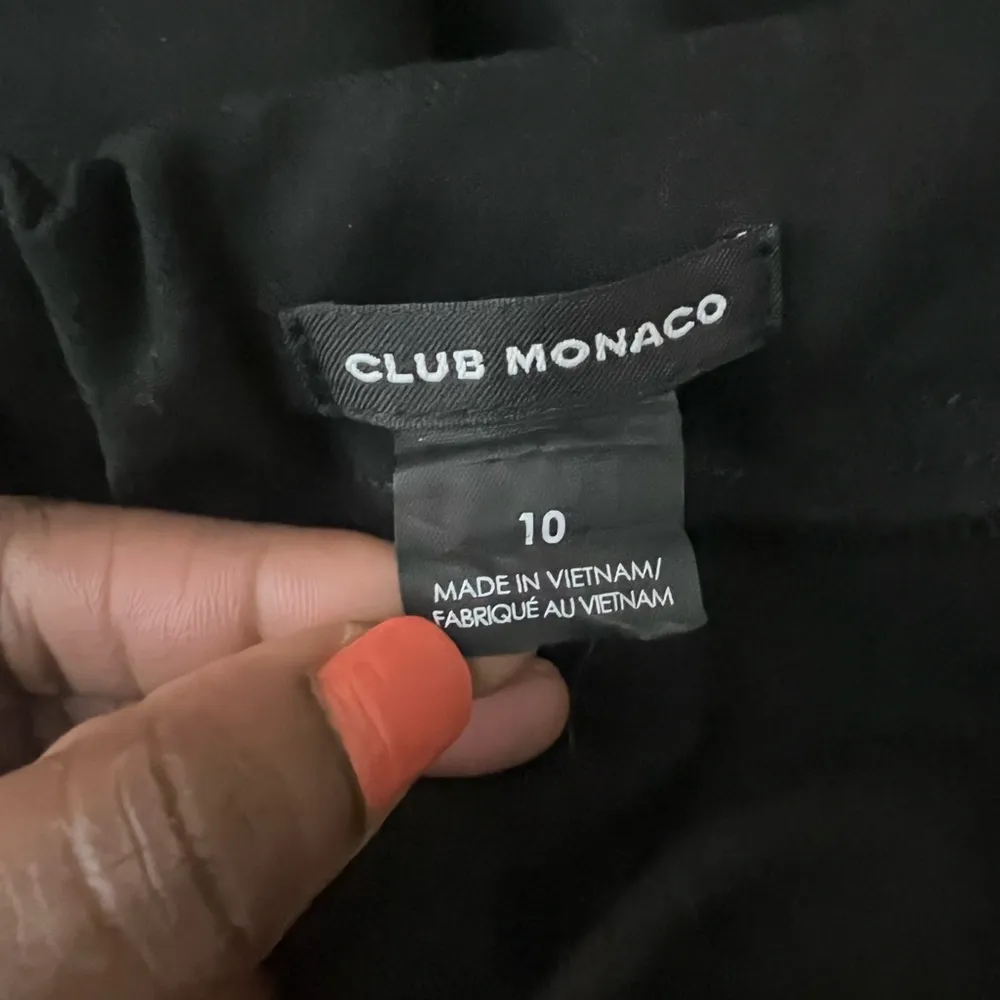 Club Monaco Amya PU Coating Side Panel Pant Black Size 10 - Image 3