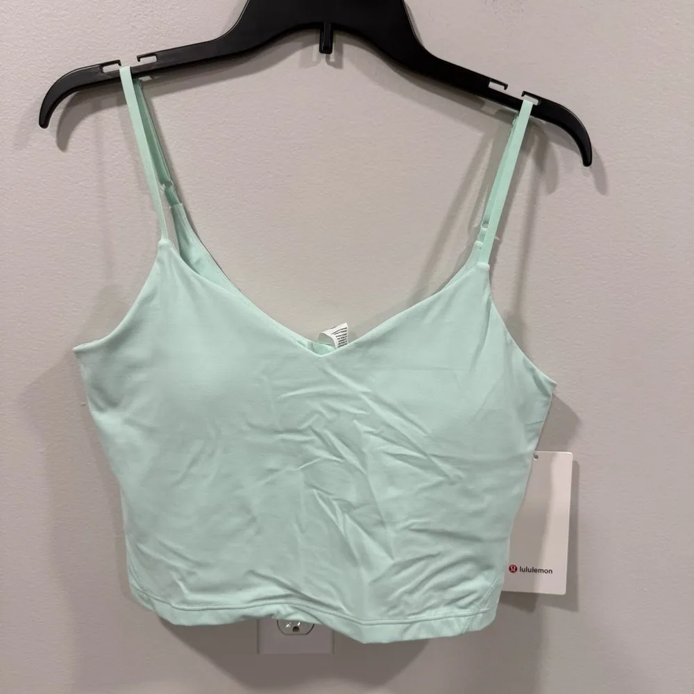 Lululemon Align Cropped Cami Tank Top Light Support A/B Cup Sea Mist Size 12 NWT - Image 3