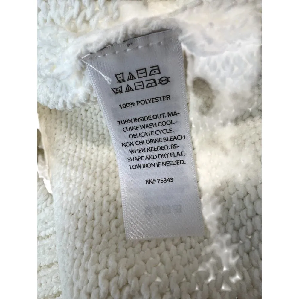 Joie | M | Knit Short Sleeve Sweater Floral Applique Crochet Top Women's - Image 5