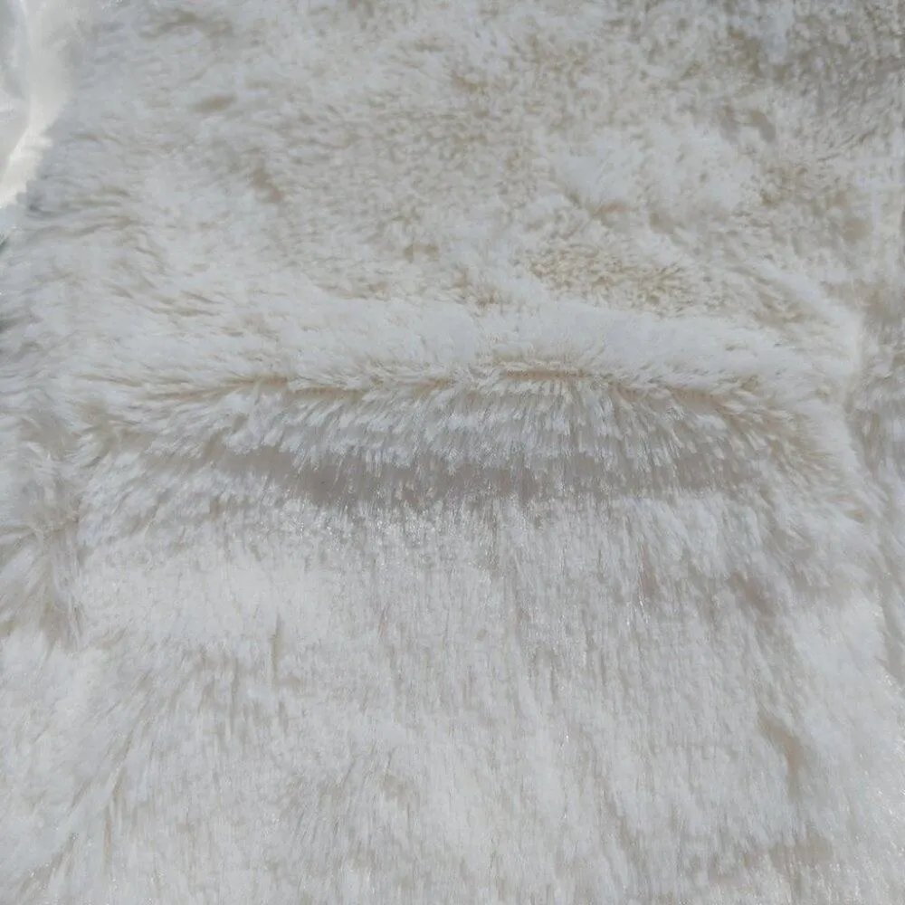 Ambiance Outerwear Size Small S White Faux Fur Cropped Zipper Jacket Hoodie - Image 7