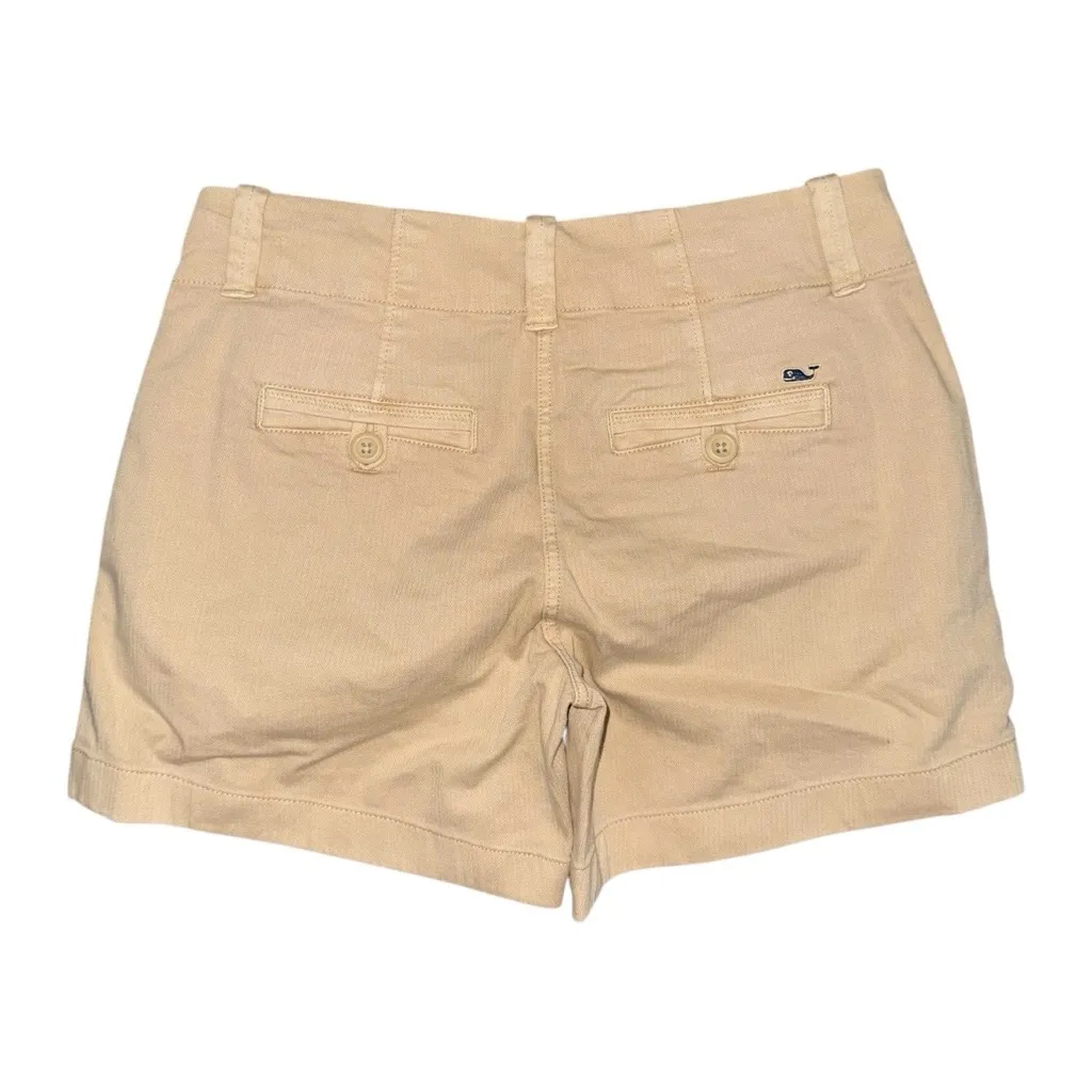 Vineyard Vines Every Day Shorts 5” Chino Herringbone Khaki Sand NWT Women’s 00 - Image 3